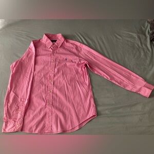 Ralph Lauren Pink and White Striped Shirt